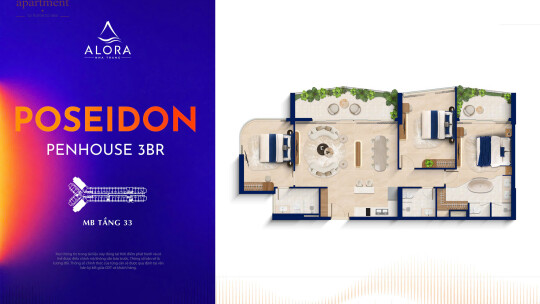 Alora Nha Trang Apartment for Sale / Sea View / 3BR / 90-101 m² / VND 7.2-7.9B