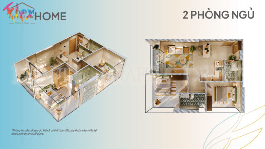 SANHOME NHA TRANG/ View núi/ 2 Phòng ngủ/ 65m²/ từ 45 Triệu