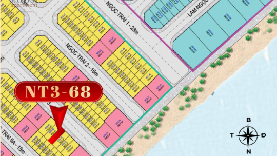 Vinhomes Pearl Bay Phú Quý Nha Trang/ NT3-68/ Phân khu Ngọc Trai/ Thô nhà ở/ 272.6 m²/ 54 Triệu