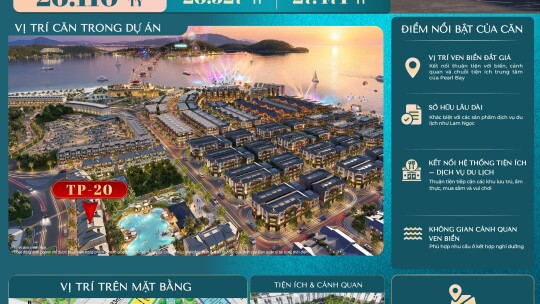 Vinhomes Pearl Bay Phú Quý Nha Trang/ TP-20/ Phân khu Ngọc Trai/ Thô nhà ở/ 273.6 m²/ 65 Triệu